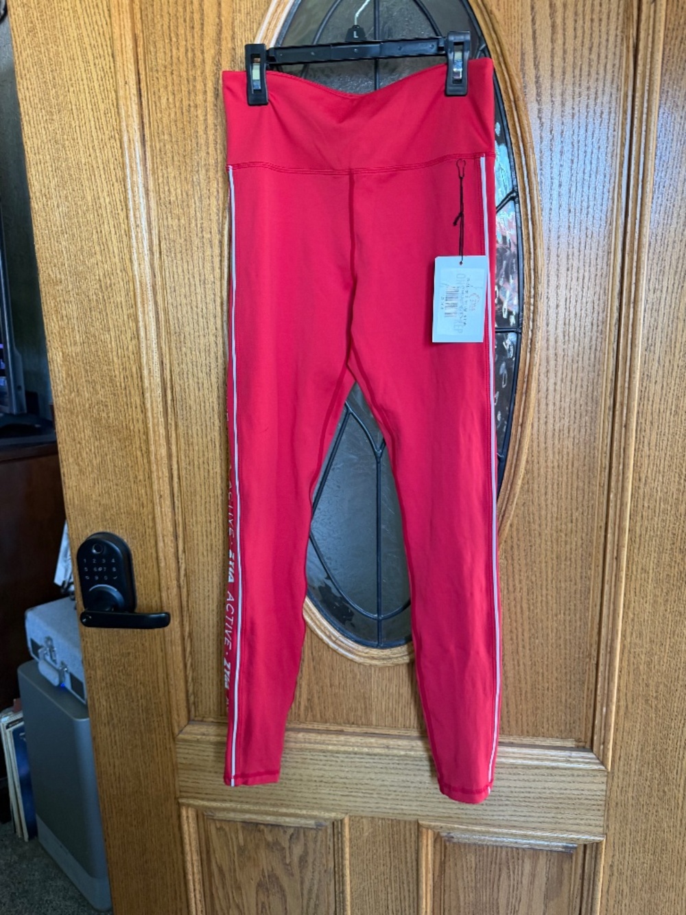 Zyia Active red leggings NWT Size 6/8